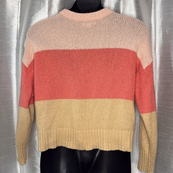 American Eagle Acrylic Blend Colorblock Drop Shoulder Boxy Sweater Women’s L - Picture 5 of 8